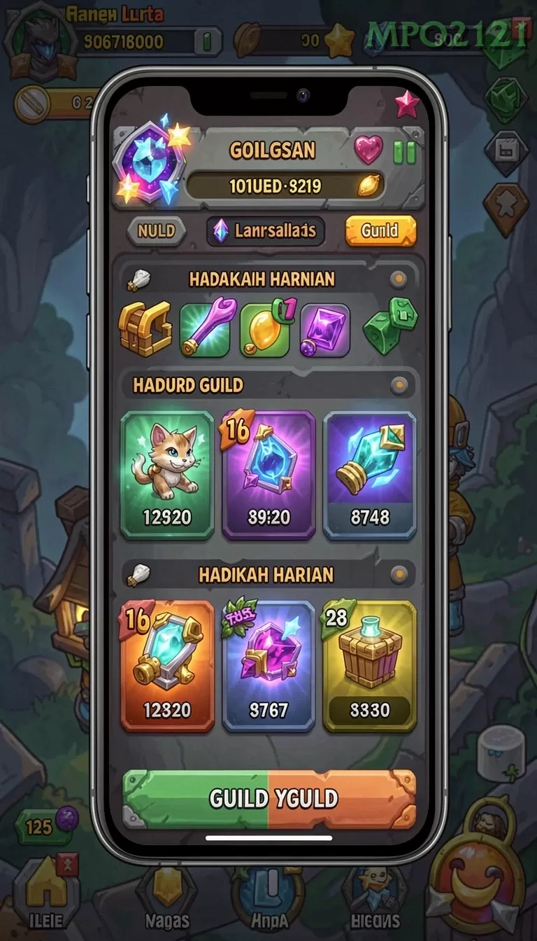 Cuplikan layar RR89 — menu navigasi