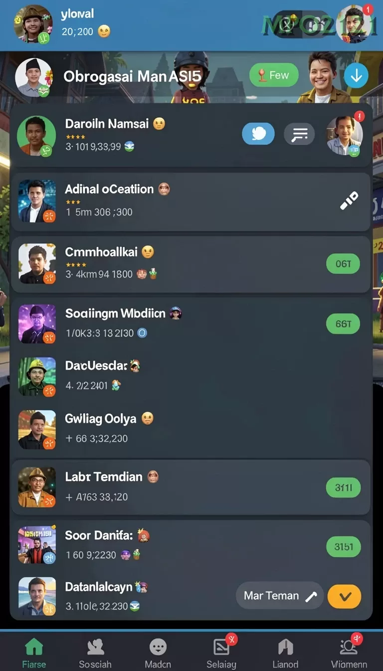 Cuplikan layar SKY99 — aktivitas